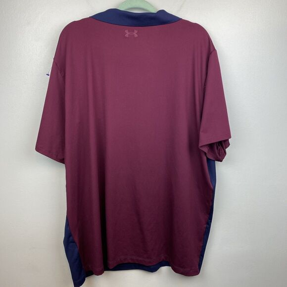 Under Armour Shirt Mens 3XL Red Short Sleeve Golf The Performance Polo Stretch - Picture 6 of 9